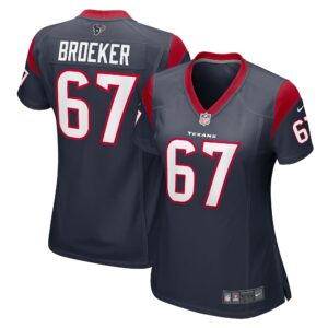 Women's Houston Texans Nick Broeker Nike Navy Team Game Jersey