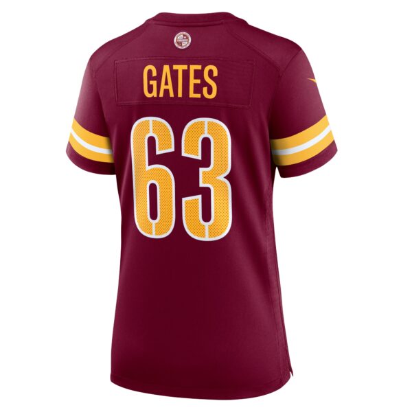 Women’s Washington Commanders Nick Gates Nike Burgundy Game Player Jersey