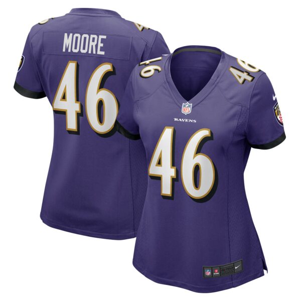 Women’s Baltimore Ravens Nick Moore Nike Purple Game Player Jersey