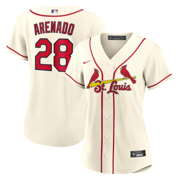 Women’s St. Louis Cardinals Nolan Arenado Nike Cream Alternate Replica Player Jersey