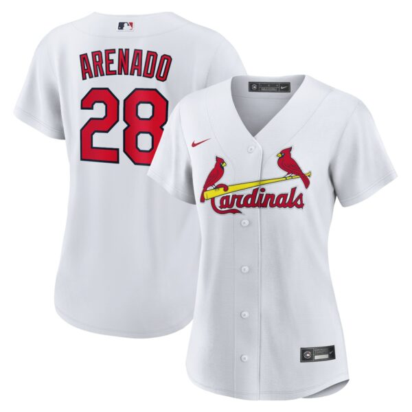 Women’s St. Louis Cardinals Nolan Arenado Nike White Home Official Replica Player Jersey