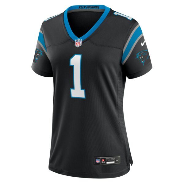 Women’s Carolina Panthers Number 1 Mom Nike Black Game Jersey