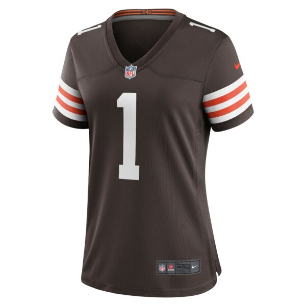 Women’s Cleveland Browns Number 1 Mom Nike Brown Game Jersey