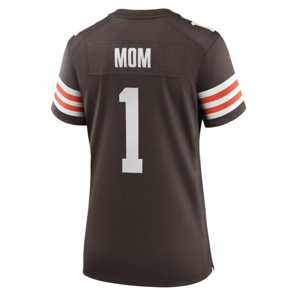 Women’s Cleveland Browns Number 1 Mom Nike Brown Game Jersey