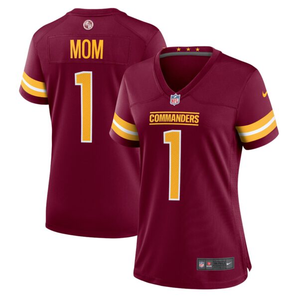 Women’s Washington Commanders Number 1 Mom Nike Burgundy Game Jersey