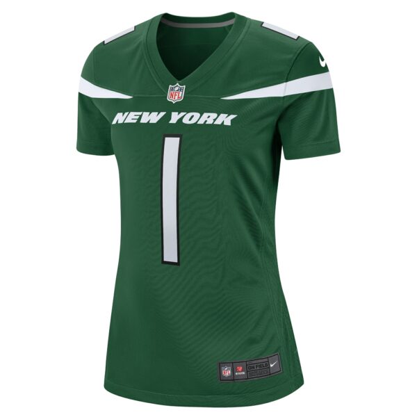 Women’s New York Jets Number 1 Mom Nike Gotham Green Game Jersey