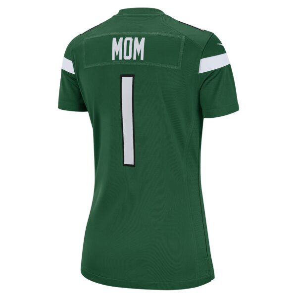 Women’s New York Jets Number 1 Mom Nike Gotham Green Game Jersey