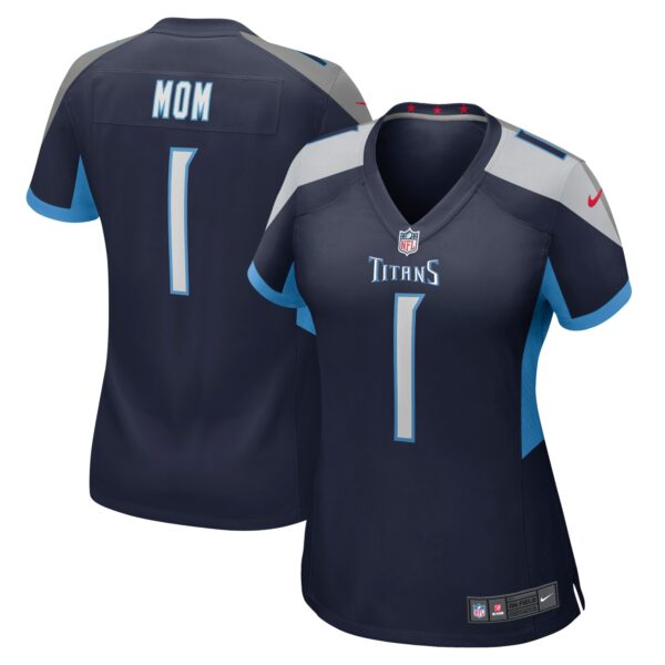 Women’s Tennessee Titans Number 1 Mom Nike Navy Game Jersey