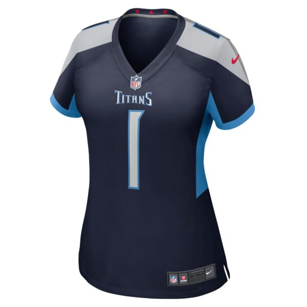 Women’s Tennessee Titans Number 1 Mom Nike Navy Game Jersey