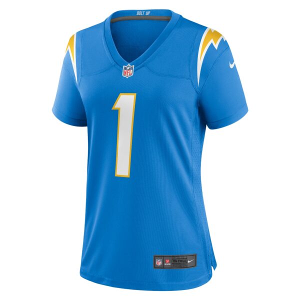 Women’s Los Angeles Chargers Number 1 Mom Nike Powder Blue Game Jersey