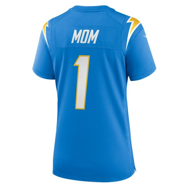 Women’s Los Angeles Chargers Number 1 Mom Nike Powder Blue Game Jersey