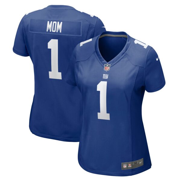 Women’s New York Giants Number 1 Mom Nike Royal Game Jersey