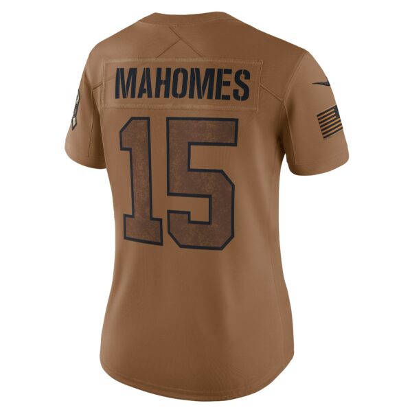 Women’s Kansas City Chiefs Patrick Mahomes Nike Brown 2023 Salute To Service Limited Jersey