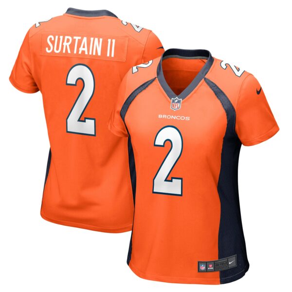 Women’s Denver Broncos Patrick Surtain II Nike Orange Nike Game Jersey