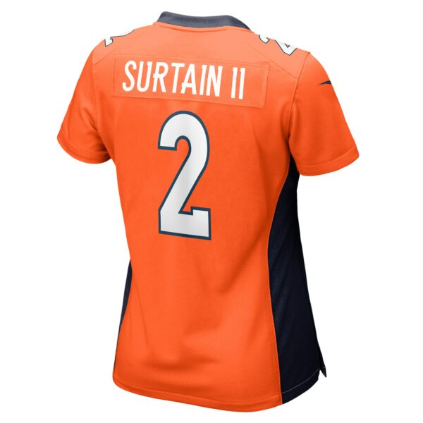 Women’s Denver Broncos Patrick Surtain II Nike Orange Nike Game Jersey