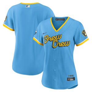 Women's Milwaukee Brewers Nike Powder Blue 2022 City Connect Replica Team Jersey