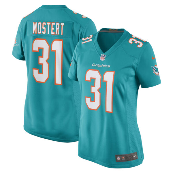 Women’s Miami Dolphins Raheem Mostert Nike Aqua Game Jersey