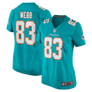 Women's Miami Dolphins Raleigh Webb Nike Aqua Team Game Jersey