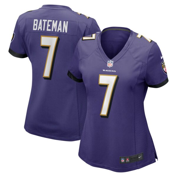 Women’s Baltimore Ravens Rashod Bateman Nike Purple Game Jersey