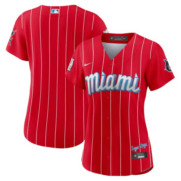 Women’s Miami Marlins Nike Red City Connect Replica Jersey