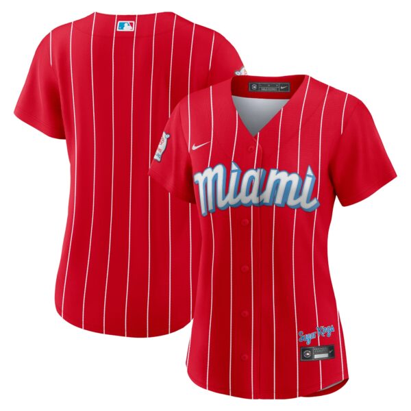 Women’s Miami Marlins Nike Red City Connect Replica Team Jersey