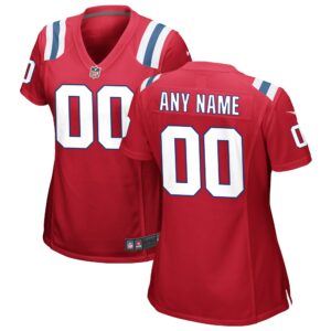 Women's New England Patriots Nike Red Alternate Custom Jersey