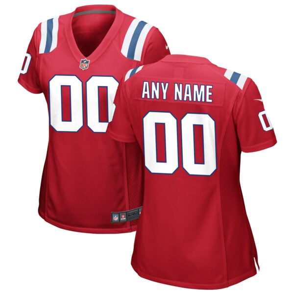 Women’s New England Patriots Nike Red Alternate Custom Jersey