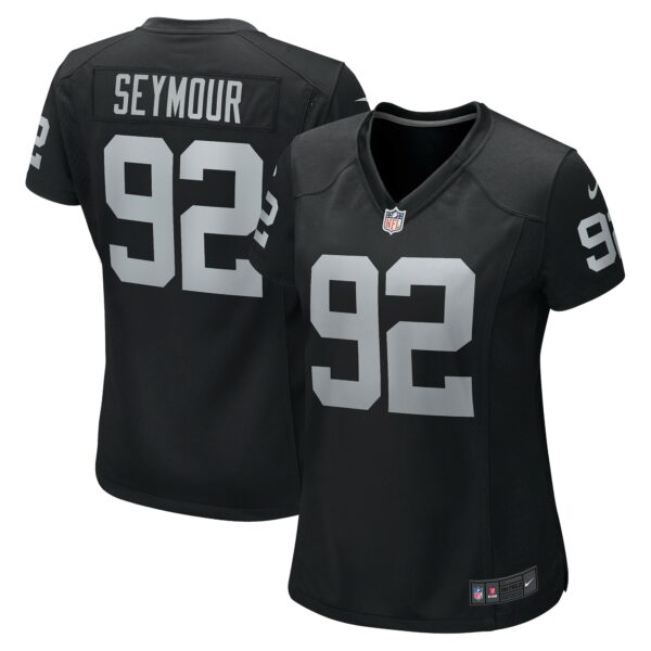 Women’s Las Vegas Raiders Richard Seymour Nike Black Retired Player Game Jersey