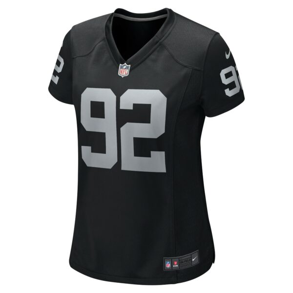 Women’s Las Vegas Raiders Richard Seymour Nike Black Retired Player Game Jersey