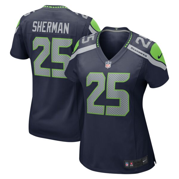 Women’s Seattle Seahawks Richard Sherman Nike College Navy Retired Game Jersey