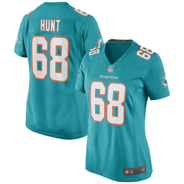 Women’s Miami Dolphins Robert Hunt Nike Aqua Game Jersey