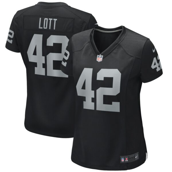 Women’s Las Vegas Raiders Ronnie Lott Nike Black Game Retired Player Jersey