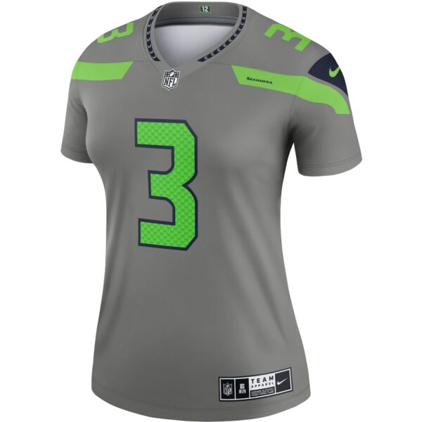 Women’s Seattle Seahawks Russell Wilson Nike Gray Inverted Legend Jersey