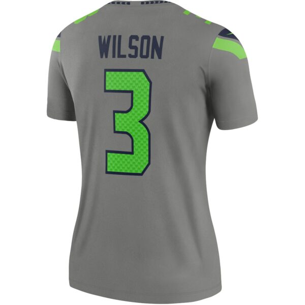 Women’s Seattle Seahawks Russell Wilson Nike Gray Inverted Legend Jersey