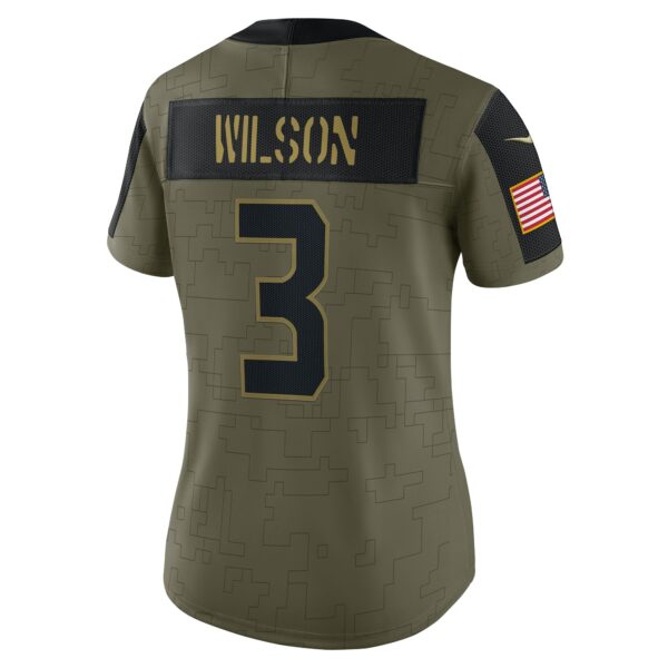 Women’s Seattle Seahawks Russell Wilson Nike Olive 2021 Salute To Service Limited Player Jersey