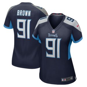 Women's Tennessee Titans Shakel Brown Nike Navy Game Jersey