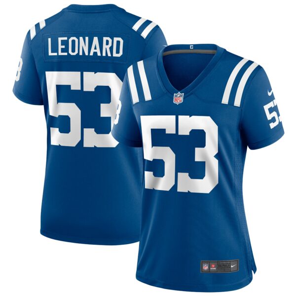 Women’s Indianapolis Colts Shaquille Leonard Nike Royal Player Game Jersey