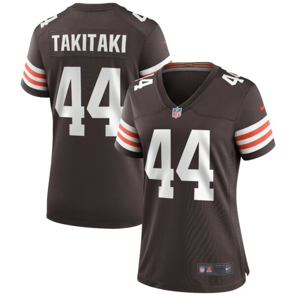 Women’s Cleveland Browns Sione Takitaki Nike Brown Game Jersey