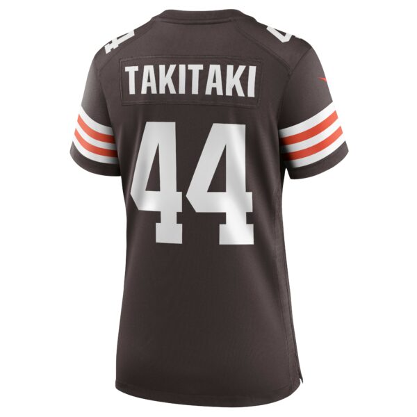 Women’s Cleveland Browns Sione Takitaki Nike Brown Game Jersey