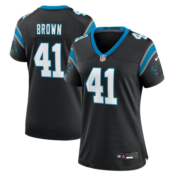 Women’s Carolina Panthers Spencer Brown Nike Black Team Game Jersey