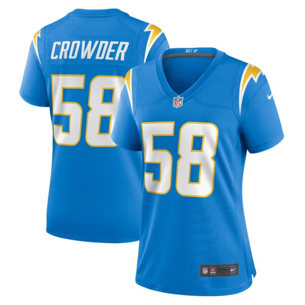 Women’s Los Angeles Chargers Tae Crowder Nike Powder Blue Team Game Jersey