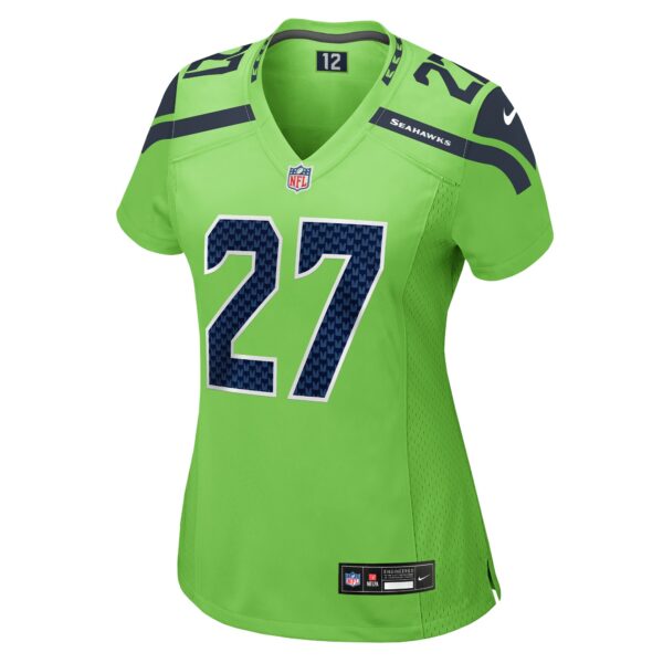 Women’s Seattle Seahawks Tariq Woolen Nike Neon Green Game Jersey