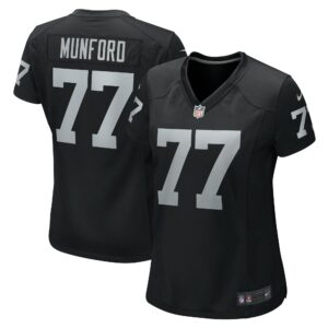 Women's Las Vegas Raiders Thayer Munford Jr. Nike Black Team Game Jersey