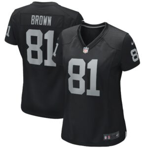 Women's Las Vegas Raiders Tim Brown Nike Black Game Retired Player Jersey