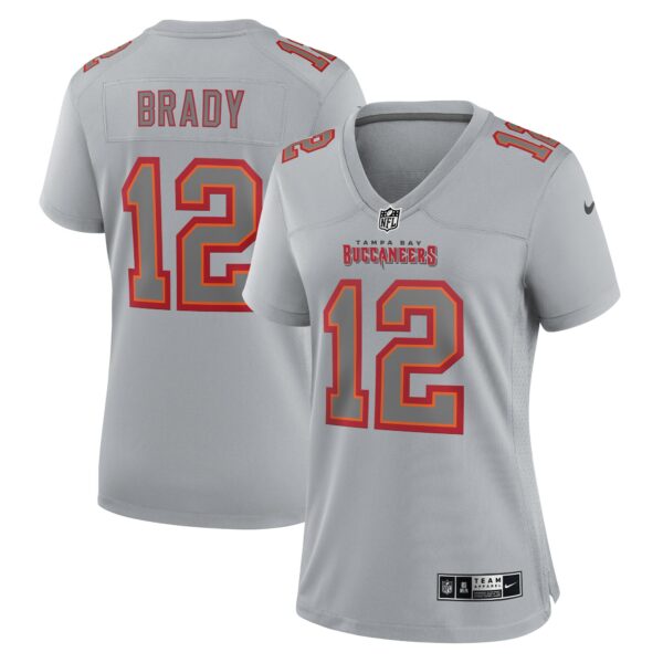 Women’s Tampa Bay Buccaneers Tom Brady Nike Gray Atmosphere Fashion Game Jersey