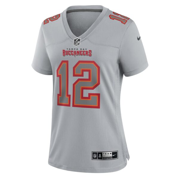 Women’s Tampa Bay Buccaneers Tom Brady Nike Gray Atmosphere Fashion Game Jersey