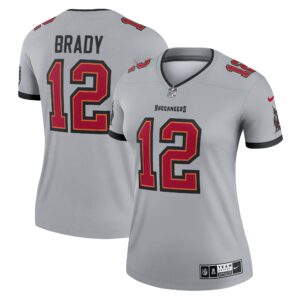 Women's Tampa Bay Buccaneers Tom Brady Nike Gray Inverted Legend Jersey