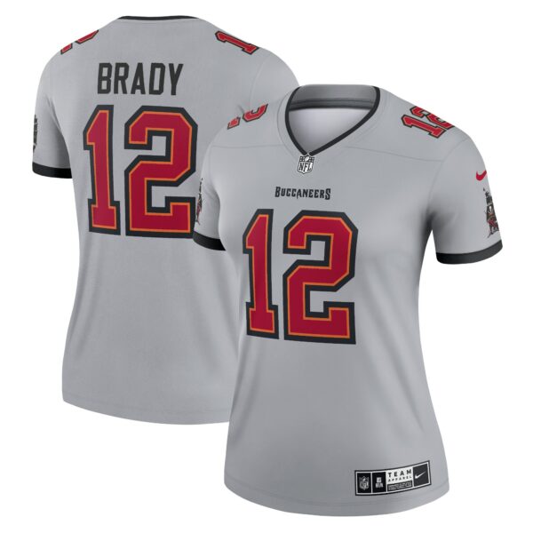 Women’s Tampa Bay Buccaneers Tom Brady Nike Gray Inverted Legend Jersey