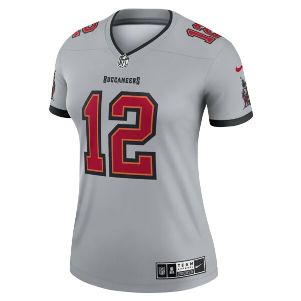 Women’s Tampa Bay Buccaneers Tom Brady Nike Gray Inverted Legend Jersey