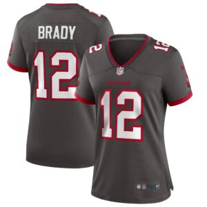 Women's Tampa Bay Buccaneers Tom Brady Nike Pewter Alternate Game Jersey